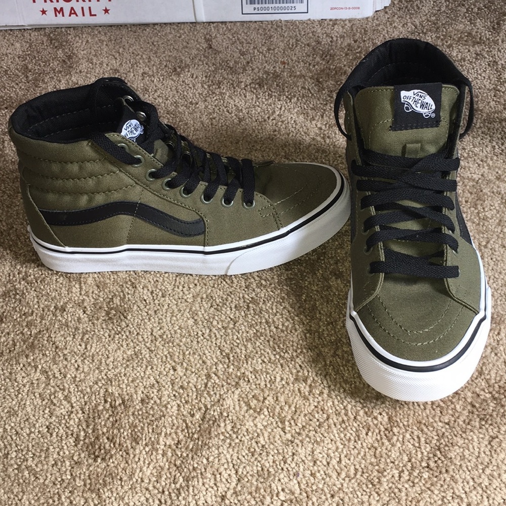 Olive Green High Top Vans